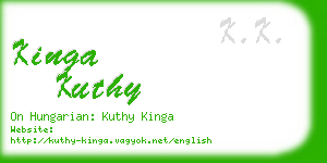 kinga kuthy business card